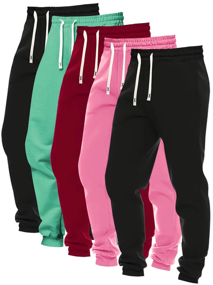 5-Pack Women's Loose Fit Drawstring Joggers for Fall/Winter Activewear - Hiccupzz