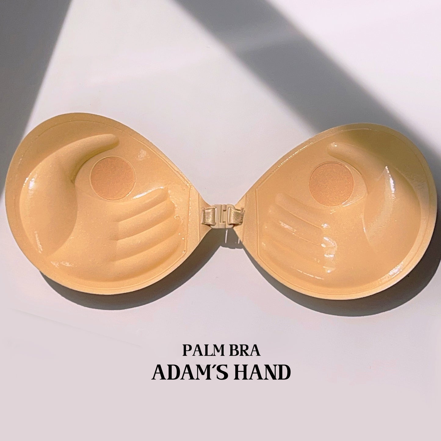 Palm-Shaped Adhesive Bra Pads, Thickened Cup Stick-On Bra, Invisible Strapless Push-Up Nipple Covers, Anti-Slip Breast Lift Pasties, Enhances Cleavage, Seamless Underwear for Small Busts