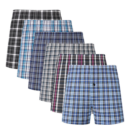 JupiterSecret Men's Woven Boxer Shorts - 6/10-Pack, Elastic Waistband, Random Colors - Hiccupzz