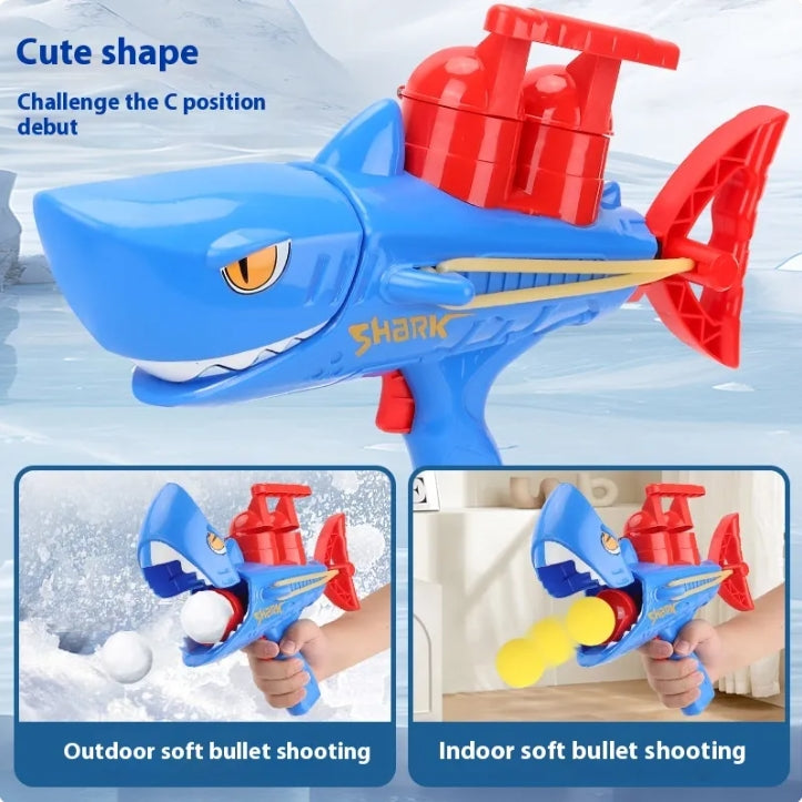 Children's Shark Snowball Gun - Outdoor Snow Play Toy for Kids