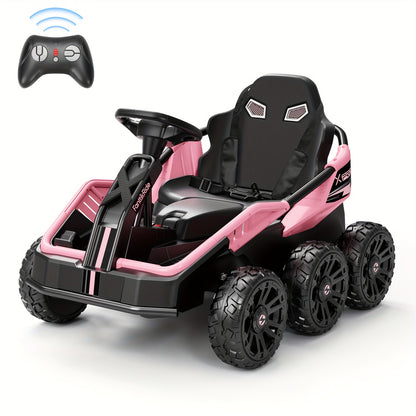 4x75W 24V Electric Ride-On UTV for Big Kids, 5.9MPH, 6 EVA Wheels, 4WD/2WD, Parent Remote, 4 Shock Absorbers, Perfect Gift for Kids 3+ Plus