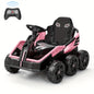4x75W 24V Electric Ride-On UTV for Big Kids, 5.9MPH, 6 EVA Wheels, 4WD/2WD, Parent Remote, 4 Shock Absorbers, Perfect Gift for Kids 3+ Plus
