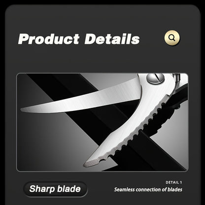 1 Pc Stainless Steel Kitchen Scissors, Multifunctional Poultry, Fish, and Chicken Bone Scissors