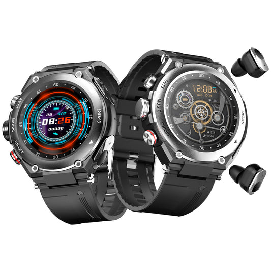 T92 Pro Smartwatch with TWS Bluetooth Earphones - 3-in-1 Call, Music, and Heart Rate Sports Wristband