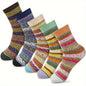 5 Pairs Women's Winter Knitted Socks - Thick, Warm, Soft, for Hiking, Skiing, Outdoor & Casual Wear - Hiccupzz