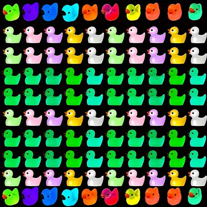 Luminous Mini Duck Figurines: 10/20pcs Set for Fairy Gardens, Aquariums, and Home Decor - Battery-Free Resin Ornaments for DIY Projects and Gifts - Hiccupzz