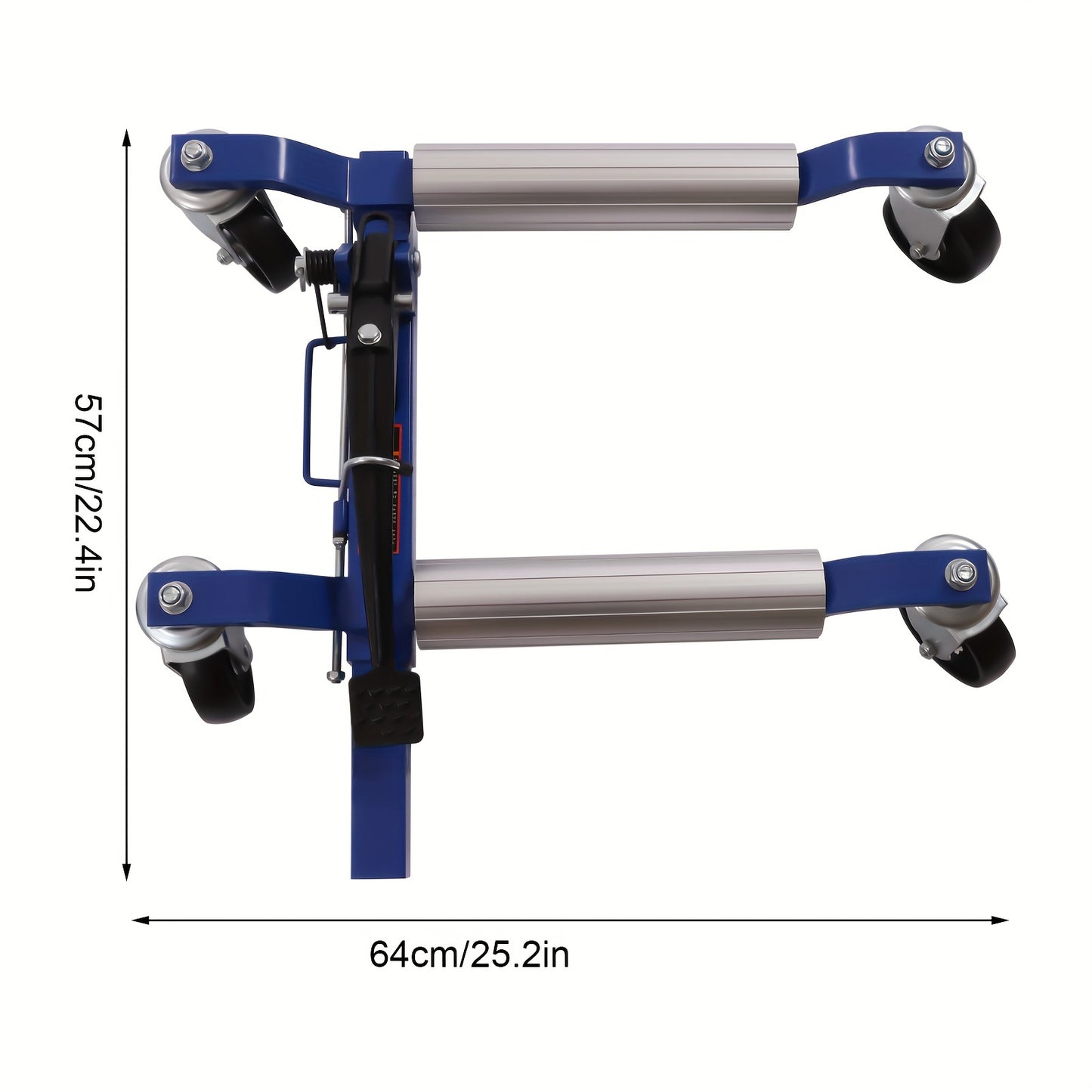 Set Of 4 Car Wheel Dolly Heavy Duty Self Loading Dolly With Ratcheting Foot Pedal, 1300lbs Capacity