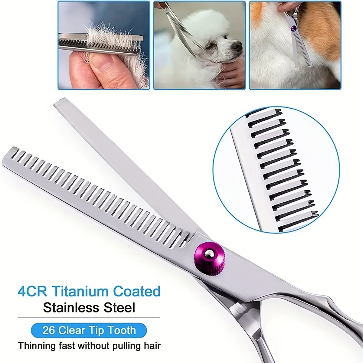 1pc/2pcs Professional Curved Dog Grooming Scissors – 1/2 Piece Set for Trimming and Cutting Dog Hair