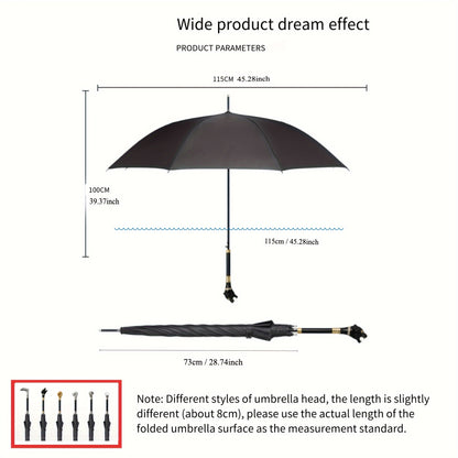 Premium British Style Long Handle Umbrella - Waterproof