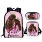 Three-piece printed student backpack diagonal bag - Hiccupzz