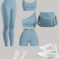 Women's 4-Piece Yoga Set, Sport Athletic Leggings, Sports Bra, Shorts, Fitness Gear For Gym And Outdoor Exercise (without Accesories) - Hiccupzz
