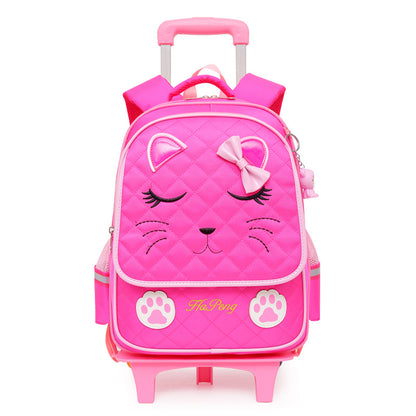 Children's Two-three-wheel Trolley Schoolbag Detachable - Hiccupzz