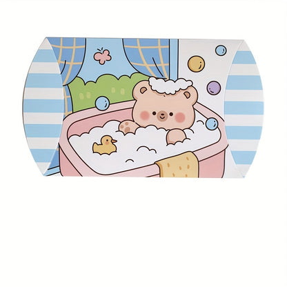 Cartoon Animal-Themed Pillow Gift Boxes (1-Pack) – Perfect for Small Candies, Birthdays, Holidays, and Special Occasions, Featuring Adorable Bear and Bunny Designs - Hiccupzz