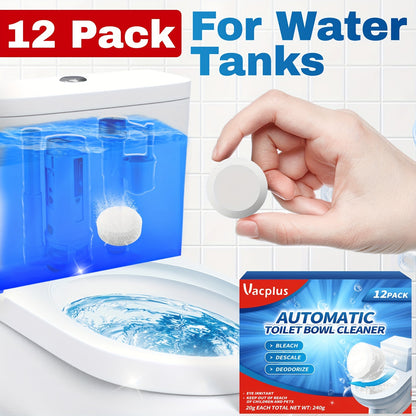 Automatic Toilet Bowl Cleaner Tablets - Low Odor, Long-Lasting Deodorizing, Tough Stain Removal