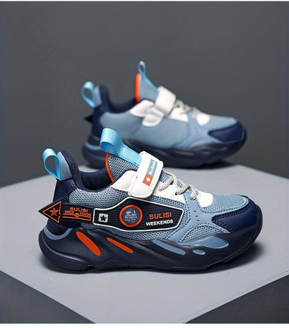 Boys' Casual Low-Top Mesh Sneakers - Breathable, Non-Slip Running Shoes for All Seasons. - Hiccupzz