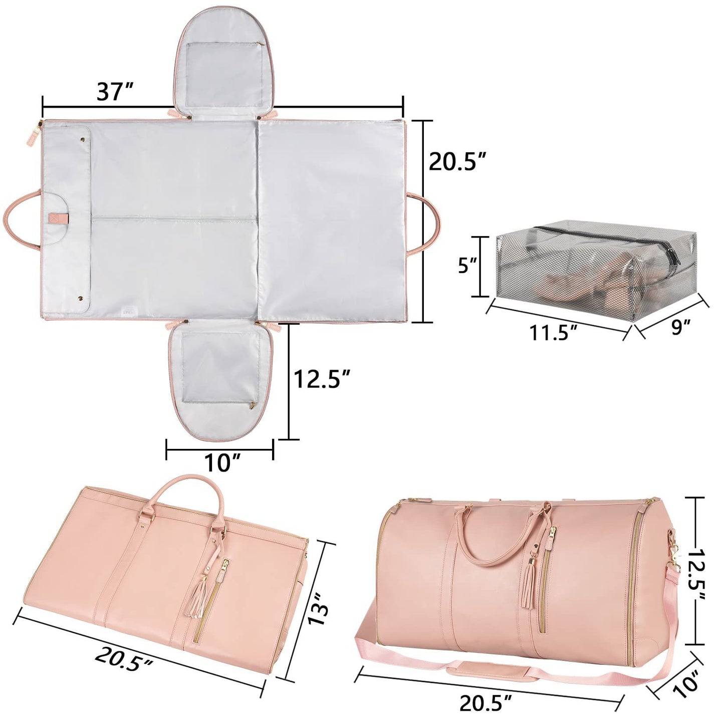 Large-Capacity Waterproof Travel Duffle Bag for Women – Foldable Clothes Tote