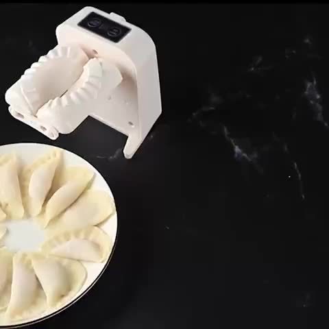 Dumpling Maker Press with Spoon & Brush - 2-Mode Quick Dumpling, Wonton & Chinese Dumpling Forming Tool