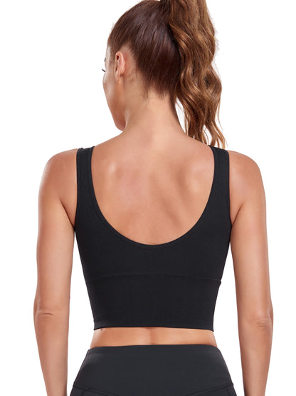 Women's Seamless U-Back Sports Bra, Non-Wired Anti-Sagging Gathered Fixed Pads, Yoga Running Fitness Sports Bra, Shockproof Athletic Wear - Hiccupzz
