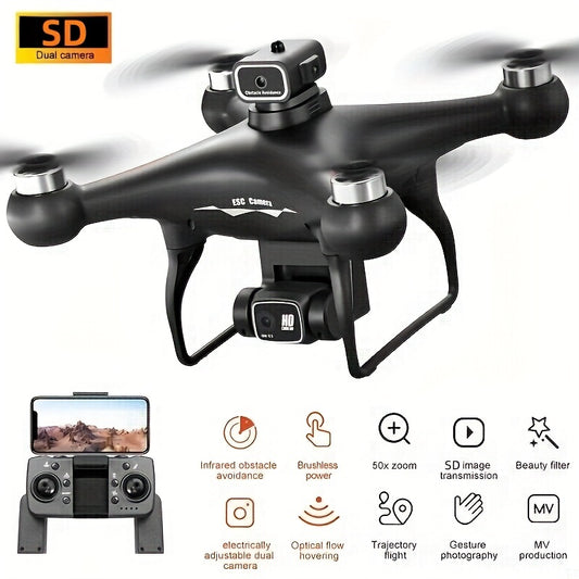 S116 MAX Brushless Optical Flow Drone with Dual Cameras, Headless Mode, 360° Obstacle Avoidance, WIFI FPV, Phone App Control