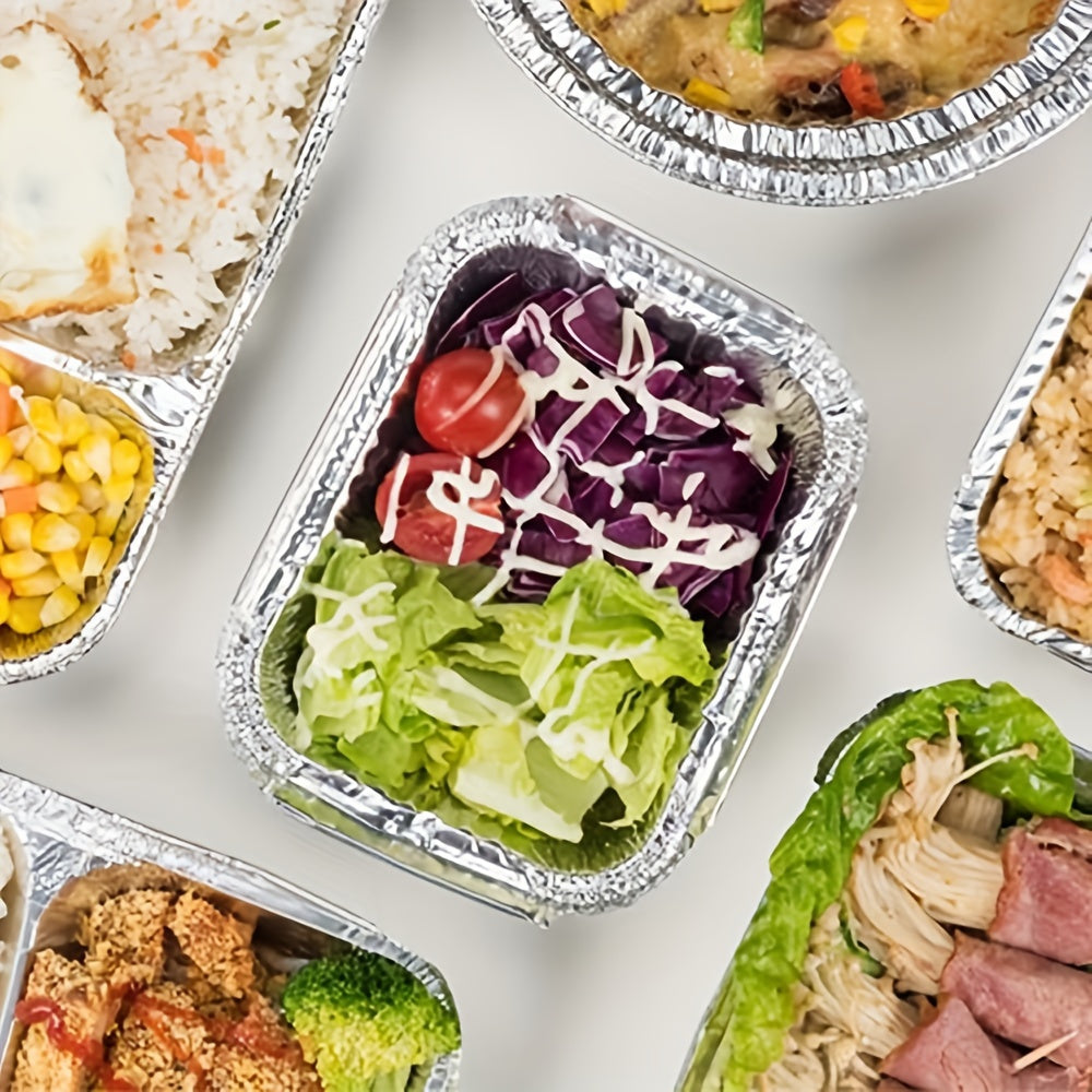 40-Pack Disposable Aluminum Foil Pans with Lids - 5.5" x 4.3" Food Containers. Perfect for  Celebration