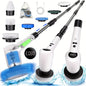 7-in-1 Cordless Electric Spin Scrubber with 4 Angles, 3 Speeds, Power Display for Bathroom, Kitchen, Shower Cleaning - Hiccupzz