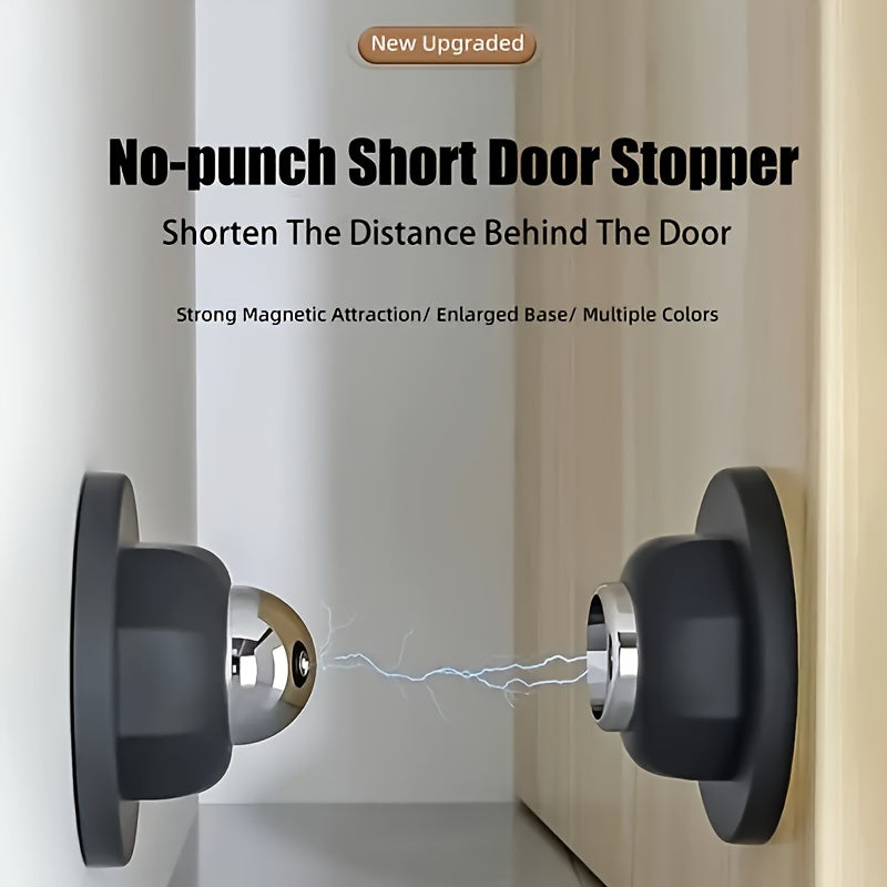 1 Pc Premium Magnetic Door Stopper - Strong Hold, No Drilling, Wall & Floor Mounting