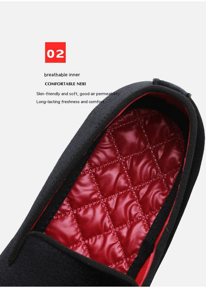 British Breathable Tods Casual Shoes Men's Trendy Embroidered Leather Shoes - Hiccupzz