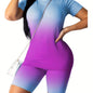 Women's Sports Outfits Sets Short Sleeve T-shirt Top Bodycon Shorts Sets Casual Sportswear - Hiccupzz