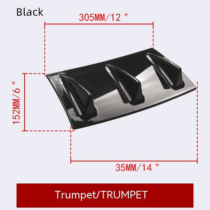 Car Modified General Rear Bumper Chassis Shark Fin Flow Deflector - Hiccupzz
