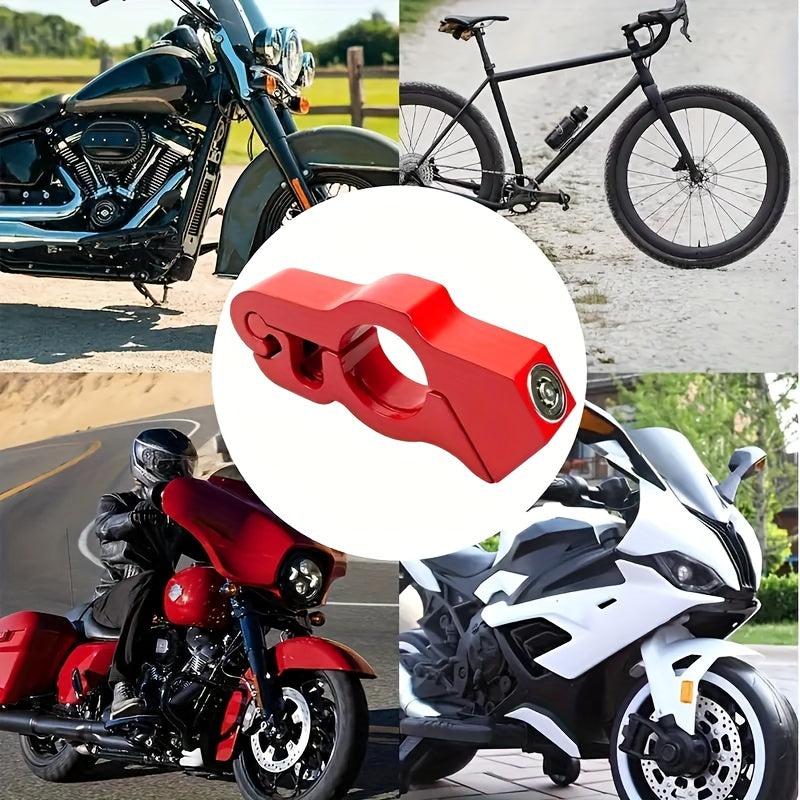 Heavy-Duty Motorcycle Handlebar Lock - Adjustable Anti-Theft Security For Atvs, Scooters & Bikes, Aluminum Alloy