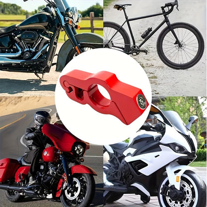 Heavy-Duty Motorcycle Handlebar Lock - Adjustable Anti-Theft Security For Atvs, Scooters & Bikes, Aluminum Alloy - Hiccupzz