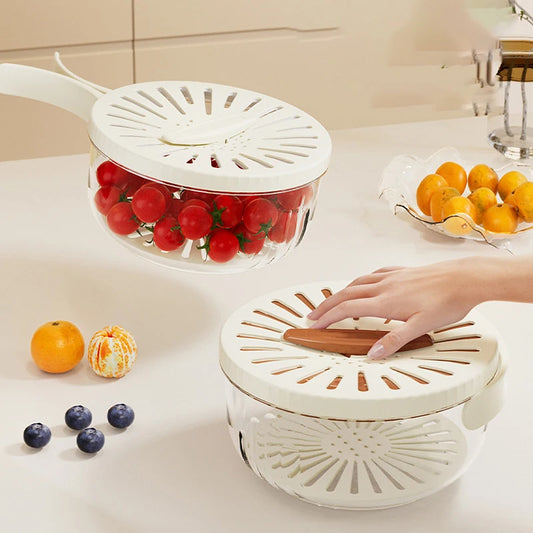 Fruit & Vegetable Drain Basket with Lid