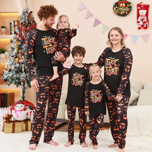 Parent-Child Split Sleeve Pajama Set