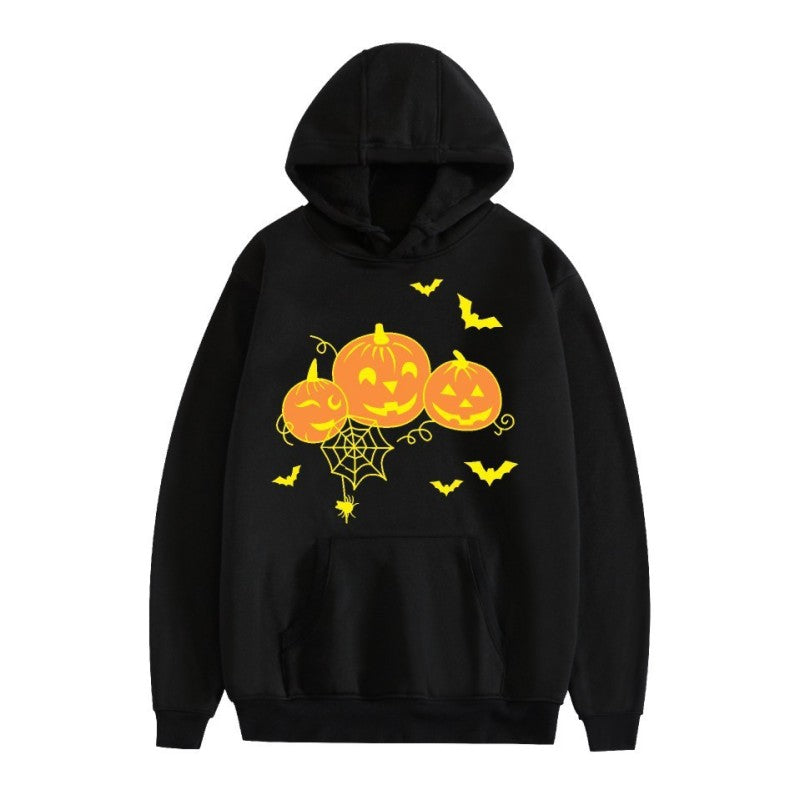 Sudadera con capucha con estampado de calabaza de Halloween para hombre 