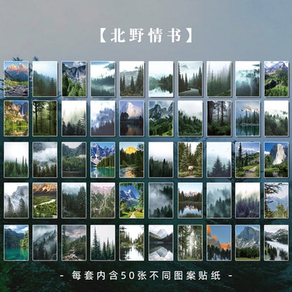 50 sheets Landscape rose ins  Scrapbooking Decorative Stickers - Hiccupzz