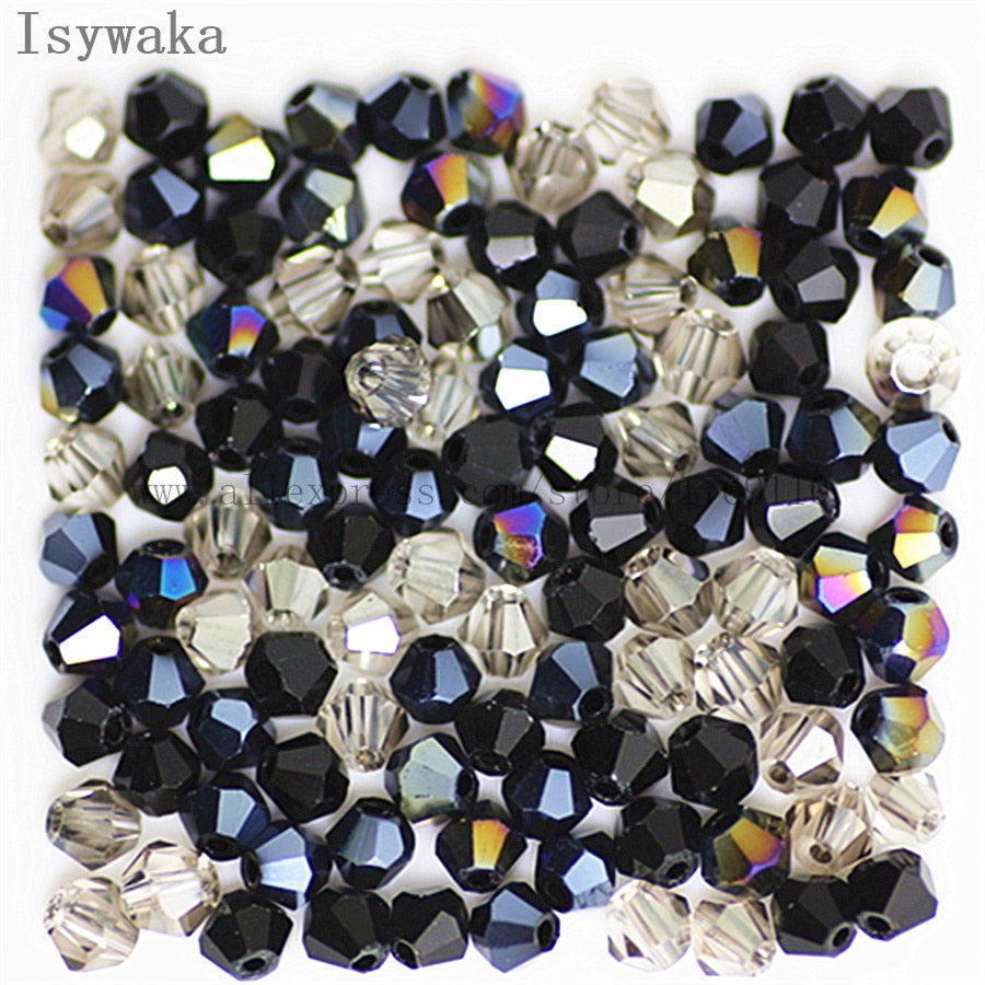 Multicolor 100pcs 4mm Bicone Austria Crystal Beads for DIY Jewelry Making