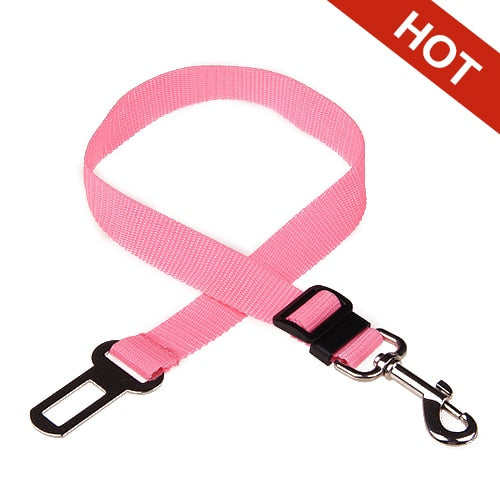 Adjustable Pet Dog Cat Car Seat Belt for Dogs Harness Leash Small Medium Travel Clip French Bulldog Dog Accessories Supplies - Hiccupzz