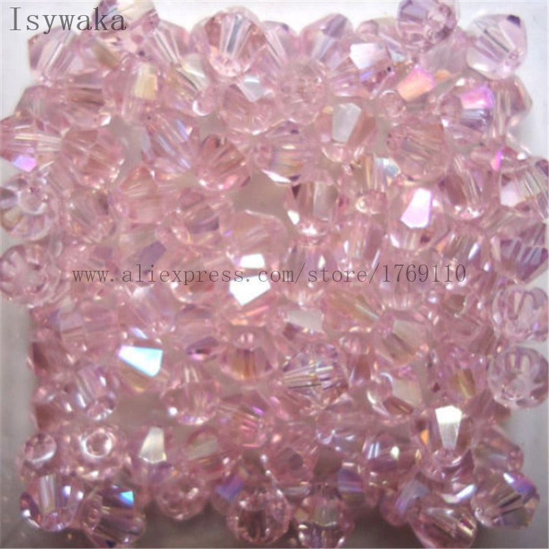 Multicolor 100pcs 4mm Bicone Austria Crystal Beads for DIY Jewelry Making