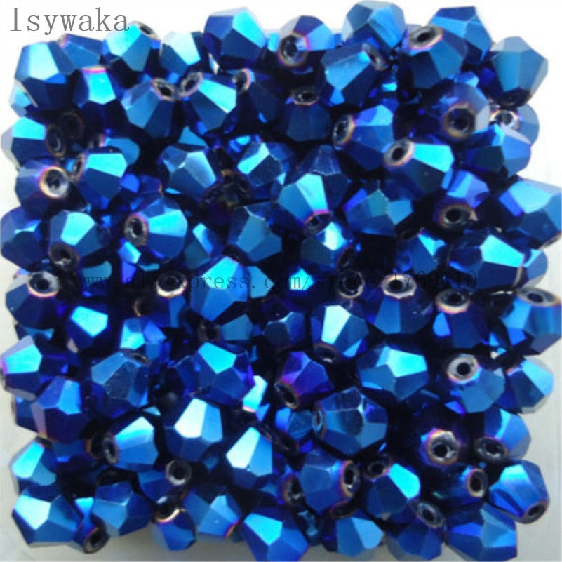 Multicolor 100pcs 4mm Bicone Austria Crystal Beads for DIY Jewelry Making