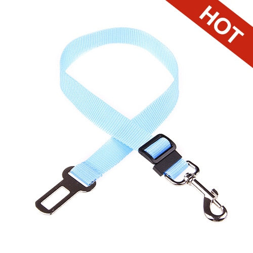 Adjustable Pet Dog Cat Car Seat Belt for Dogs Harness Leash Small Medium Travel Clip French Bulldog Dog Accessories Supplies