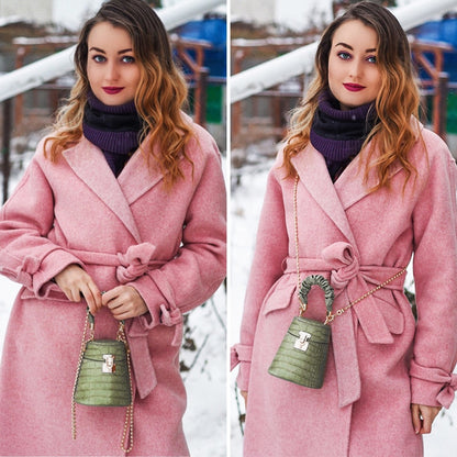 Crocodile Pattern Small Bucket Crossbody Bag for Women - Hiccupzz