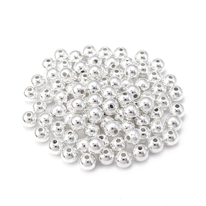 50-500pcs Gold color CCB Ball Beads Round Loose Bead For Making DIY Bracelet Necklace Wedding Jewelry - Hiccupzz