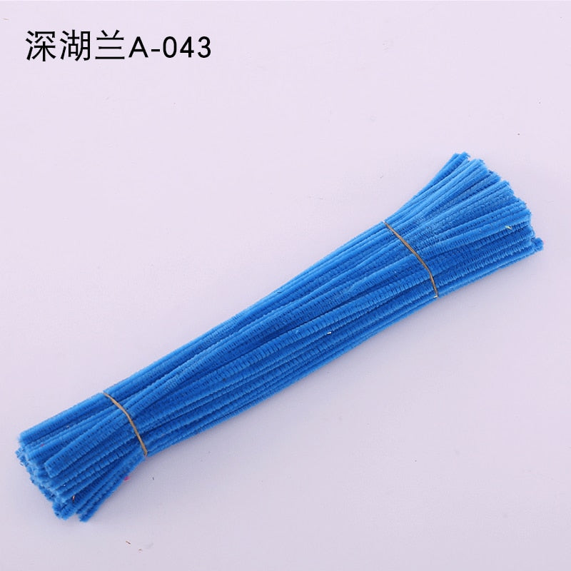 50/100pcs 30cm Chenille Stems Stick Cleaners Kids Educational Toys Handmade Colorful Chenille Stems Pipe for DIY Craft Supplies