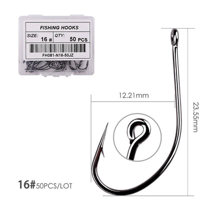 50pcs/10pcs/Box Treble Fishing Hooks - Hiccupzz