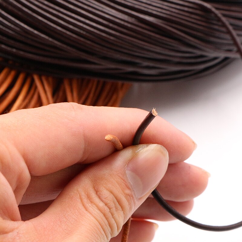 4 Color Genuine Cow Leather Round Thong Cord  for Jewelry Making - Hiccupzz