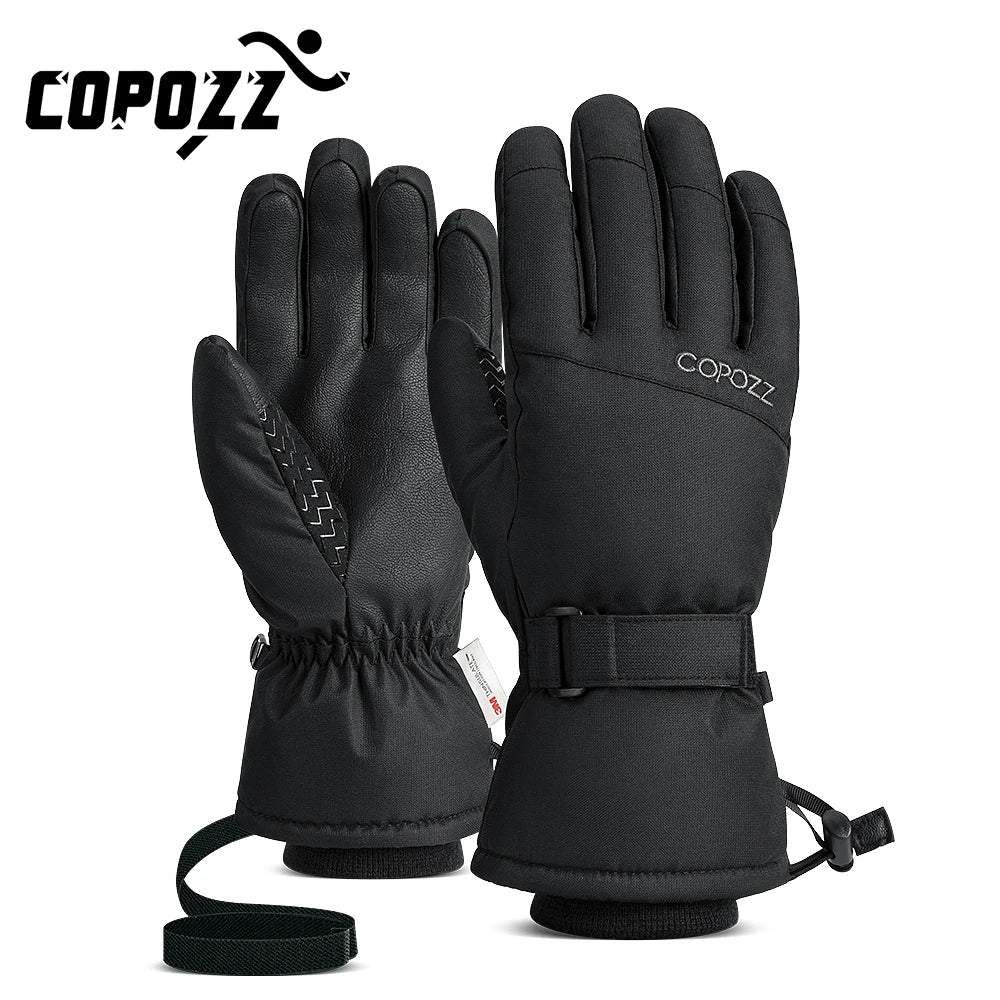 Copozz Winter Ski Gloves - Waterproof, Ultralight Snowboard Gloves for Men & Women