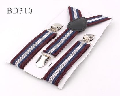 New Adjustable Kids Suspenders Elastic Striped Suspender Candy Color Children Braces Wedding Accessories Girls Boys Straps - Hiccupzz
