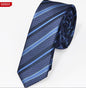 New Men's Casual Slim Ties Classic Polyester Woven Party Neckties Fashion Plaid Dots Man Neck Tie For Wedding Business Male Tie - Hiccupzz