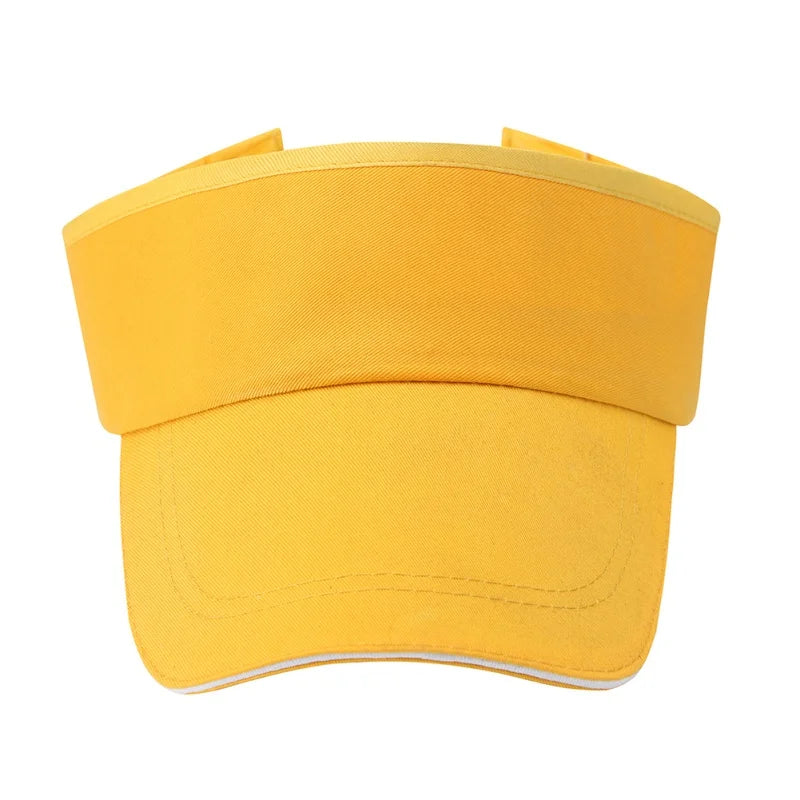 1Pcs Empty Top Hat Solid Color Men Women Outdoor Sports Tennis Sun Protection Visor Running Golf Hat