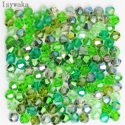 Multicolor 100pcs 4mm Bicone Austria Crystal Beads for DIY Jewelry Making - Hiccupzz